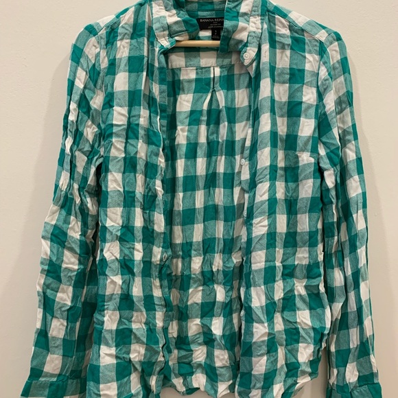 Checkered Banana Republic button up shirt - Picture 1 of 4
